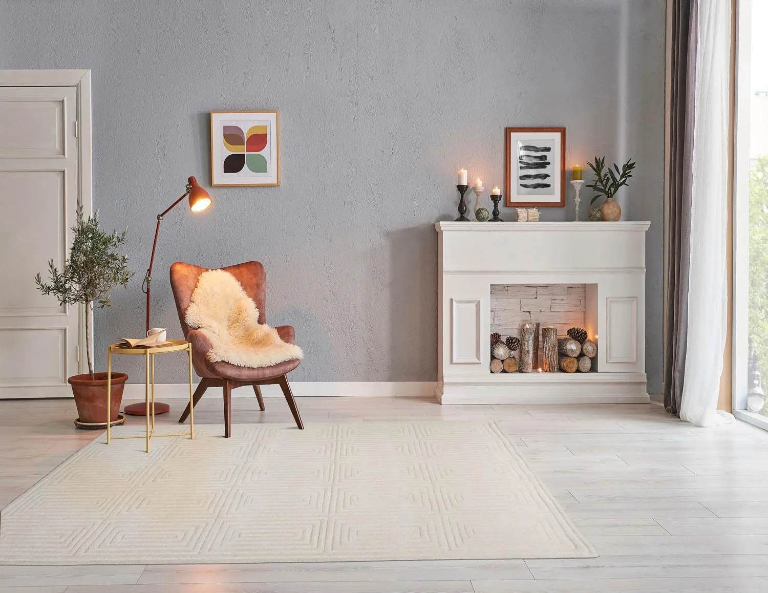 5' x8'Hand Tufted Hand Made 100% Wool Designer Modern & Contemporary  Oriental Area Rug Tone On Tone,Gray Color