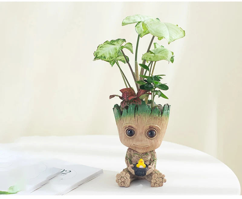 Modern Flower Vase Groot Flower Arrangement Home Living Room Decoration Cartoon Vases Ornament Plants Potted Decoration Crafts