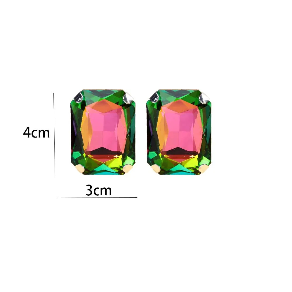 Stonefans Opulent Large Necklace Earring Set Indian Boho Party Wedding Set Statement Oversized Drag Queen Costume Necklace Gift