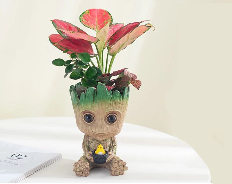 Modern Flower Vase Groot Flower Arrangement Home Living Room Decoration Cartoon Vases Ornament Plants Potted Decoration Crafts
