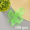 100 Green Small Stars, Sparkling Decoration of The Starry Sky, Ceiling Luminous Stars, Wall Decoration, Suitable for Room Use