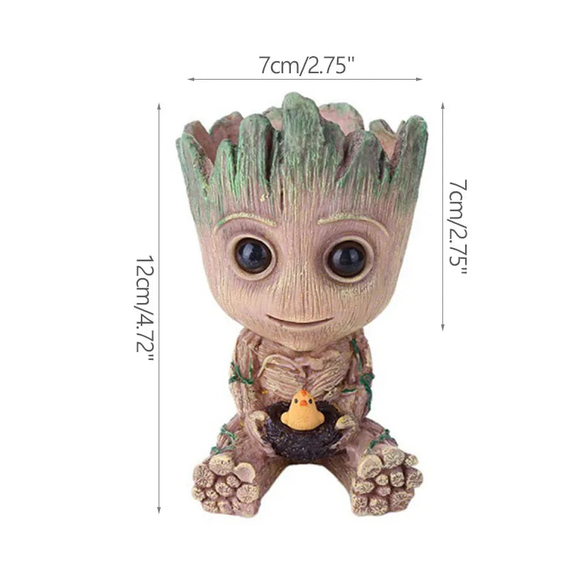 Modern Flower Vase Groot Flower Arrangement Home Living Room Decoration Cartoon Vases Ornament Plants Potted Decoration Crafts