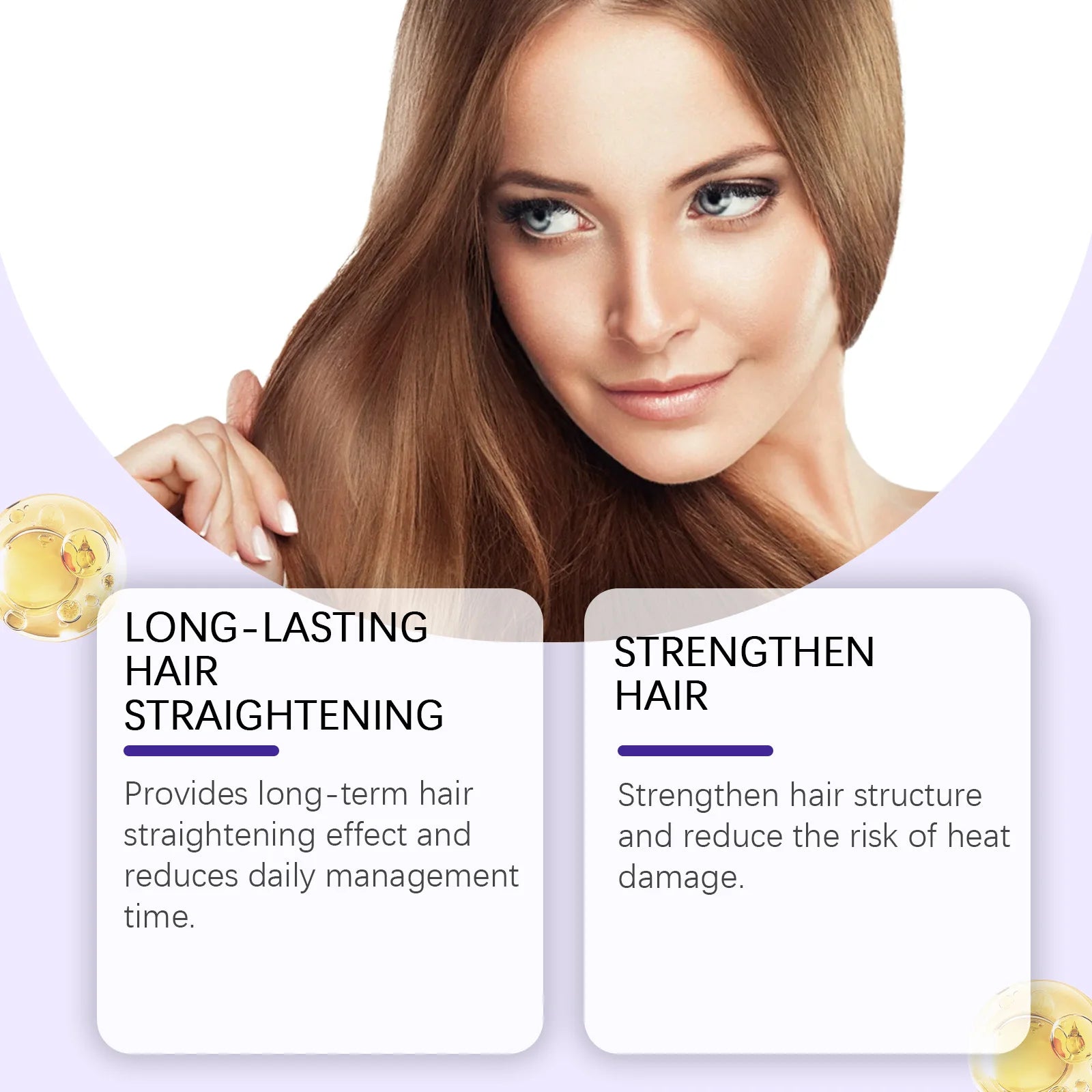 Protein Straightening Cream Keratin Smoothing Frizzy Hair Prevent Hair Splitting End Increase Elasticity Protein Correction Care