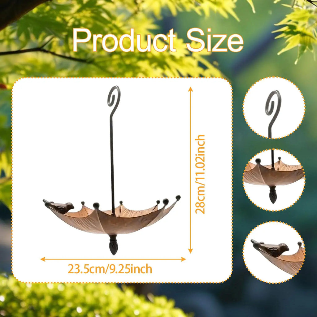 Hanging Bird Bath with Hook Bird Feeder Tray Water Bowl for Park Courtyard Deck Backyard Hummingbird Wildbird Feeding Supplies