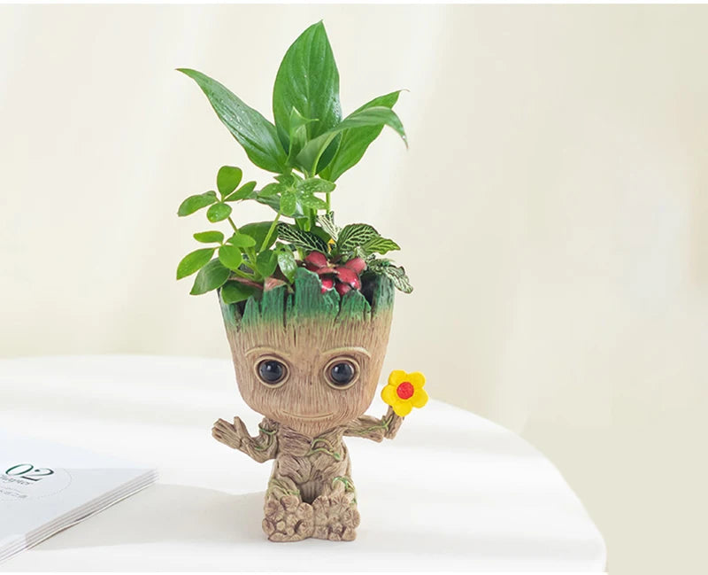 Modern Flower Vase Groot Flower Arrangement Home Living Room Decoration Cartoon Vases Ornament Plants Potted Decoration Crafts
