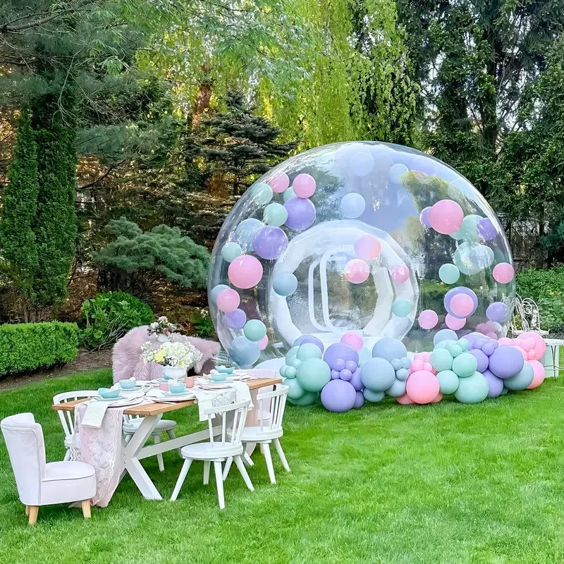 Inflatable Balloon Bubble House Tent Commercial Grade PVC Clear Bubble House with air Pump & Blower 10 ft  For Children's Party