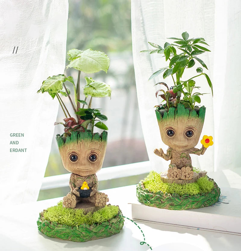Modern Flower Vase Groot Flower Arrangement Home Living Room Decoration Cartoon Vases Ornament Plants Potted Decoration Crafts