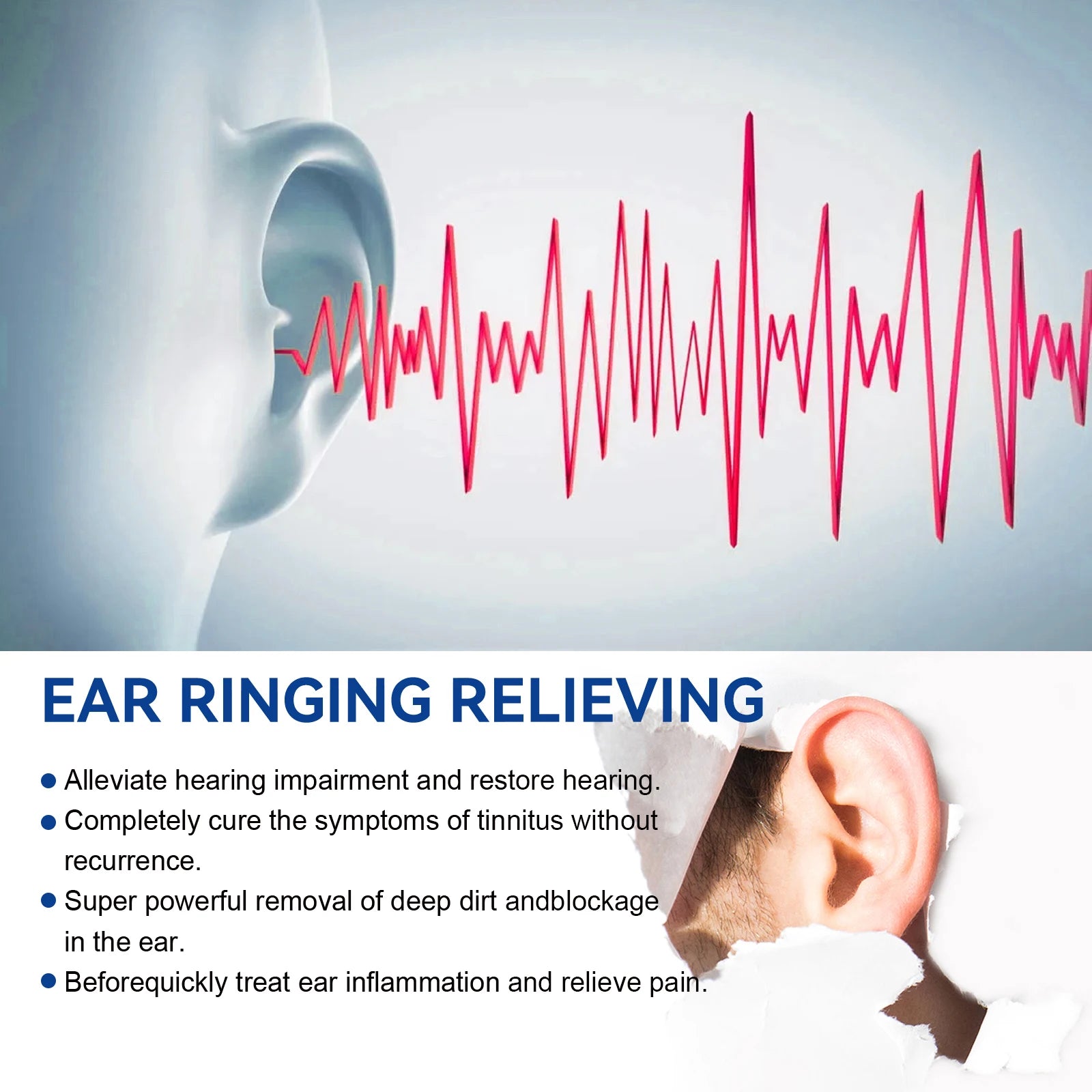 South Moon 60ml Ear Wax Remover Spray Soften Earwax Fresh Ears Improve Listening Clean Ear Canal Blockage Tinnitus Relief Spray