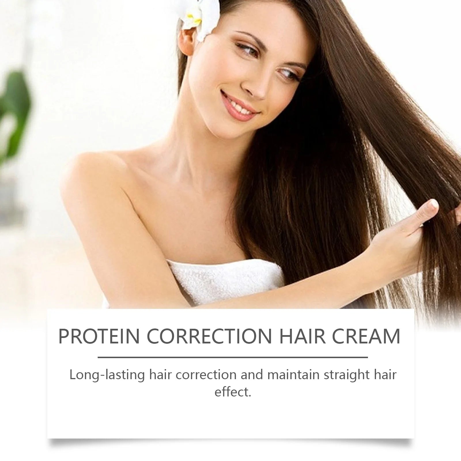Protein Straightening Cream Keratin Smoothing Frizzy Hair Prevent Hair Splitting End Increase Elasticity Protein Correction Care