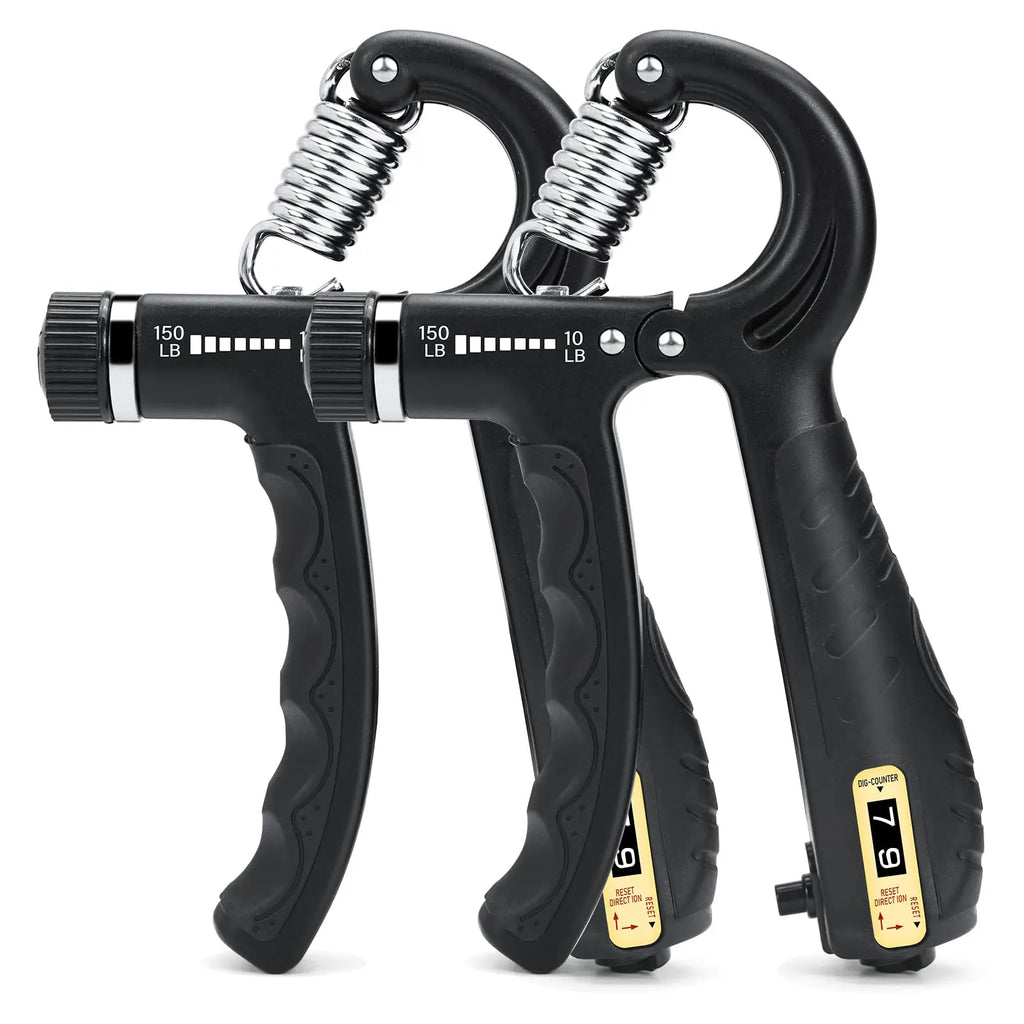 Grip Trainer Kit: Adjustable Hand Gripper,Finger/Hand Exercisers,Stress Ball & Forearm Ring for Muscle Build & Injury Rcvry