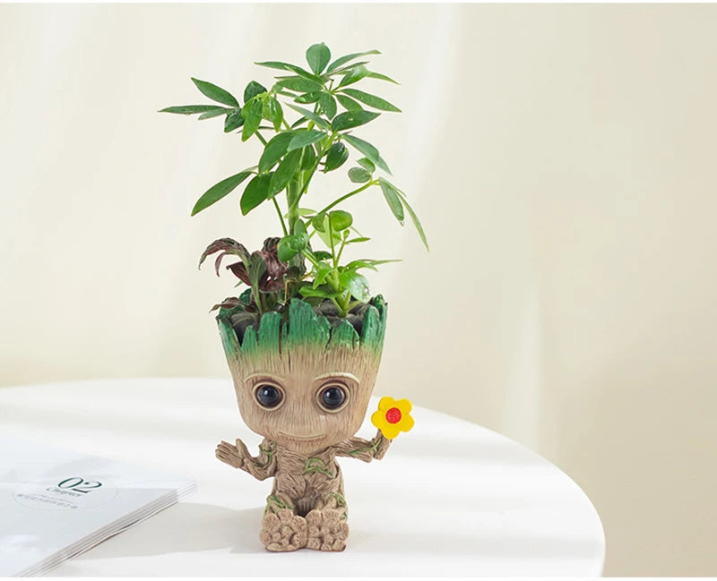 Modern Flower Vase Groot Flower Arrangement Home Living Room Decoration Cartoon Vases Ornament Plants Potted Decoration Crafts