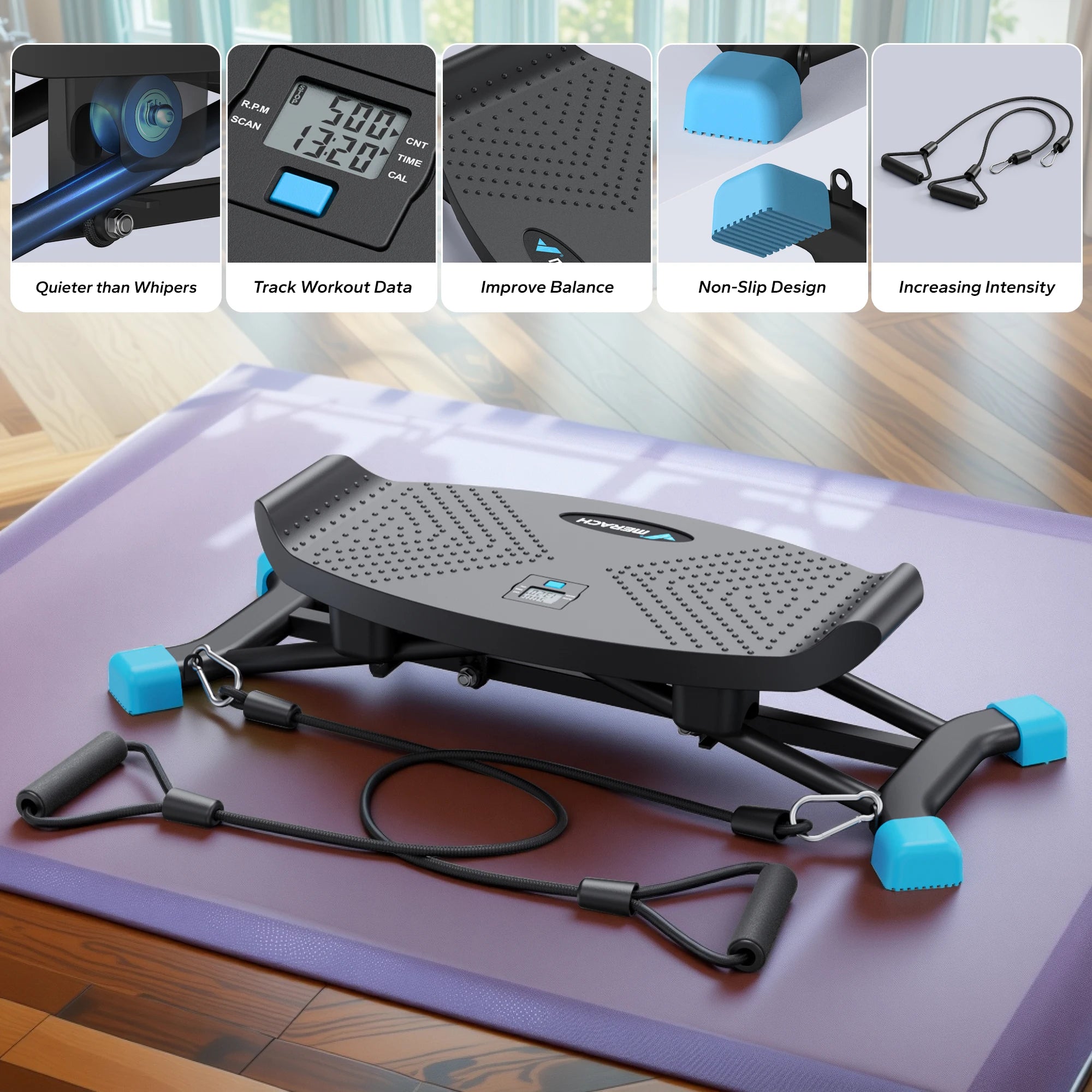 MERACH Ski Machine Simulated Ski Training Machine Leg Exercise Fun Cardio Fitness Machine Full Body Aerobic Exercise Equipment