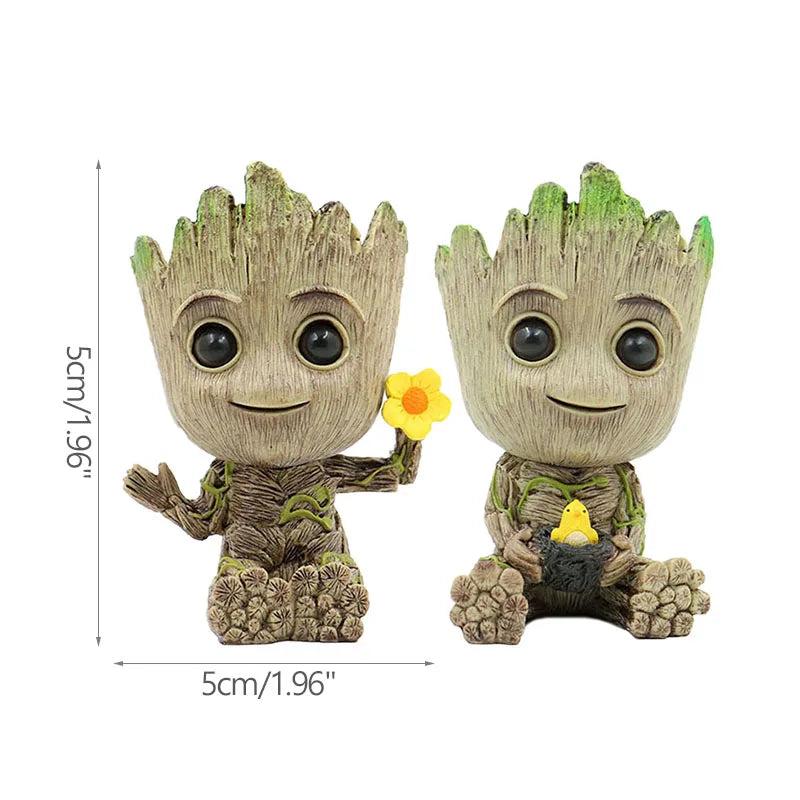Modern Flower Vase Groot Flower Arrangement Home Living Room Decoration Cartoon Vases Ornament Plants Potted Decoration Crafts