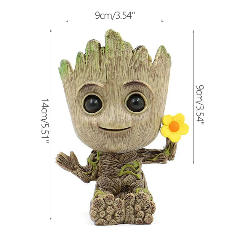 Modern Flower Vase Groot Flower Arrangement Home Living Room Decoration Cartoon Vases Ornament Plants Potted Decoration Crafts