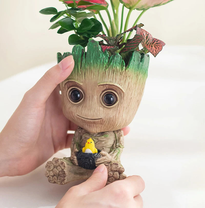 Modern Flower Vase Groot Flower Arrangement Home Living Room Decoration Cartoon Vases Ornament Plants Potted Decoration Crafts