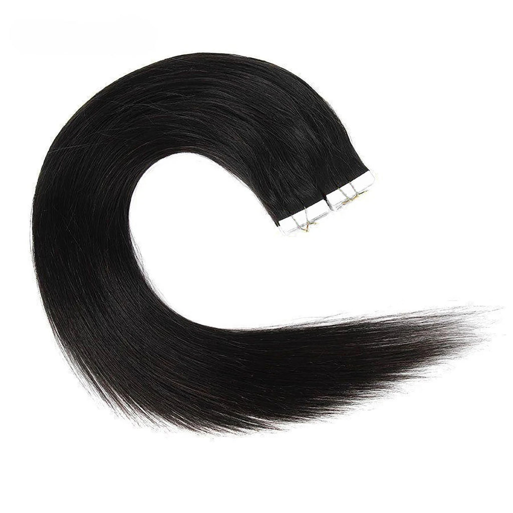 Tape In Human Hair Extensions 20pcs Natural Black Straight Brazilian Human Hair Tape In Extensions Skin Weft Tape Ins For Women
