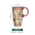 Large-capacity mug mug American ceramic mug ceramic coffee creative coffee cup with lid household water cup