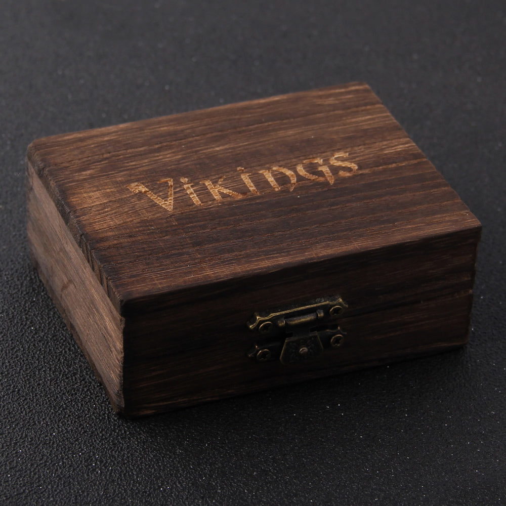 Stainless Steel Sword Valknut Necklace Packed by Wooden Box as Gift - Perfect Viking Jewelry for Men