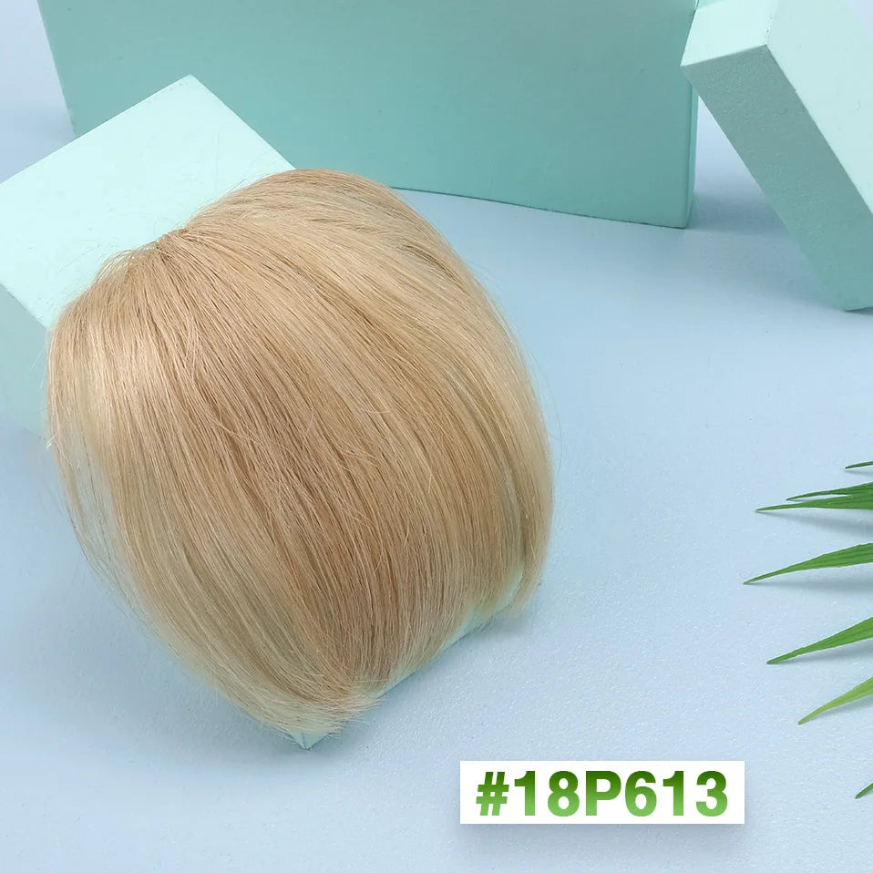S-noilite 8g Natural Hair Bangs Fringe Human Hair Bangs Wig Human Hair Clip in Extensions Irregular Fringe Hairpiece For Women