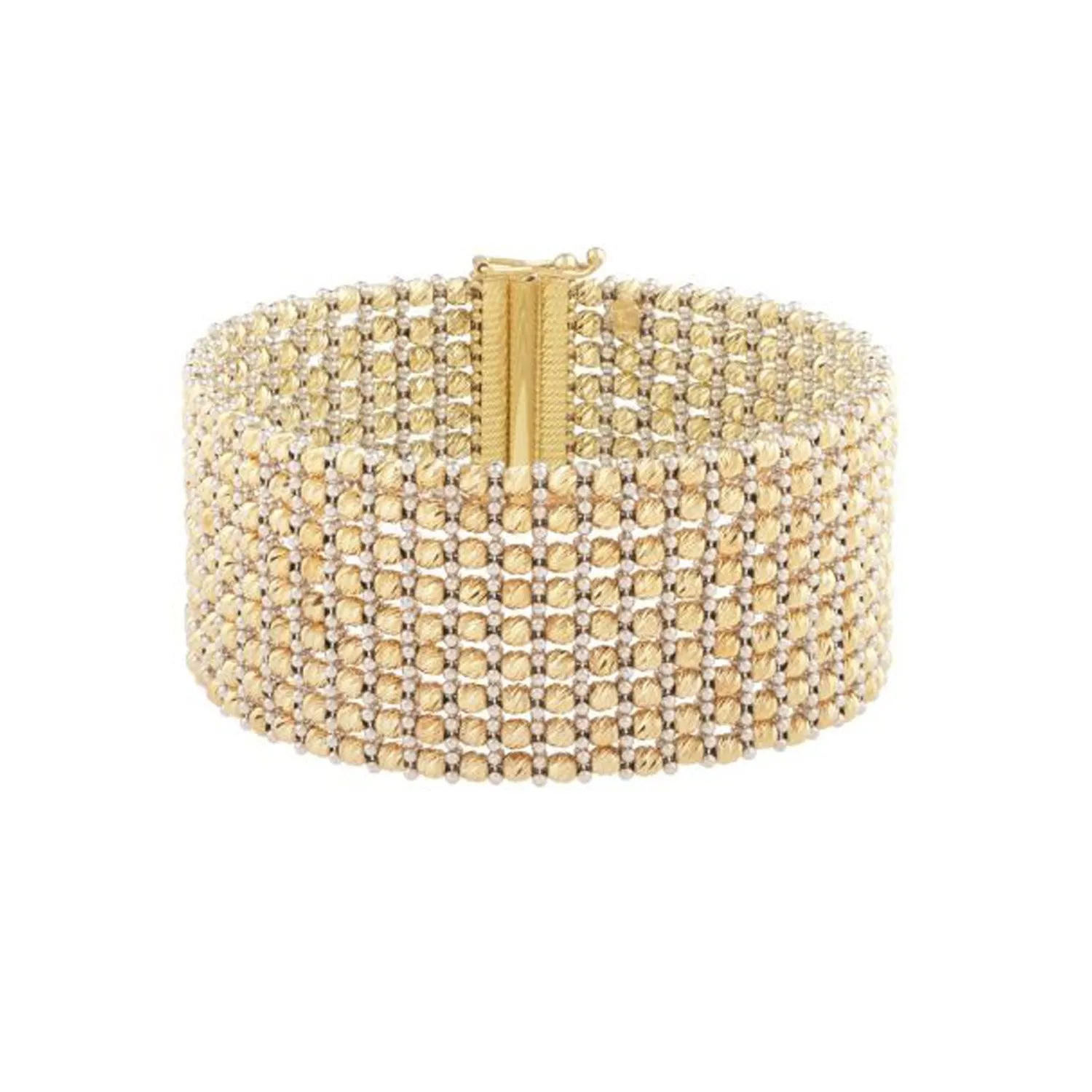 UD2 14k Two Tone Gold Fine Bangle Bracelet 25.40 mm Red Carpet Style