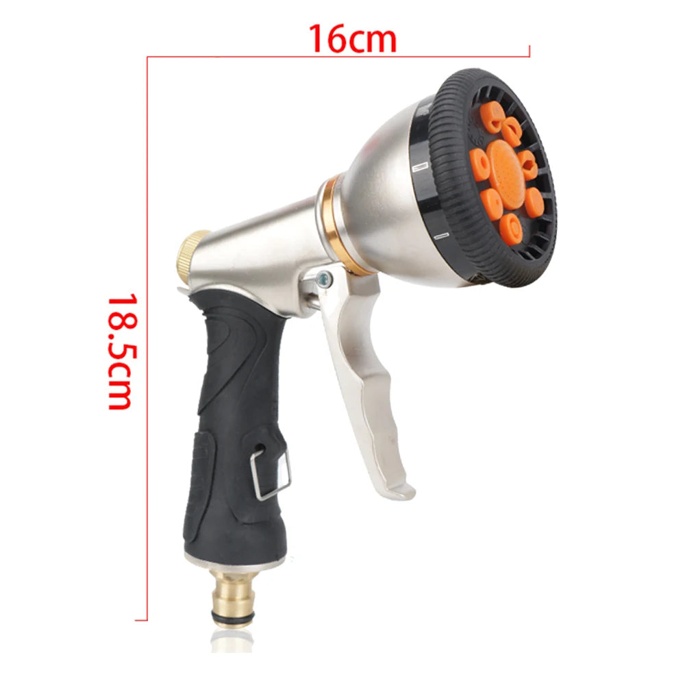 Rotary Water Spray Gun Garden Watering Sprinkle Irrigation Tool Car Washer Adjustable High-Pressure Variable Flow Control
