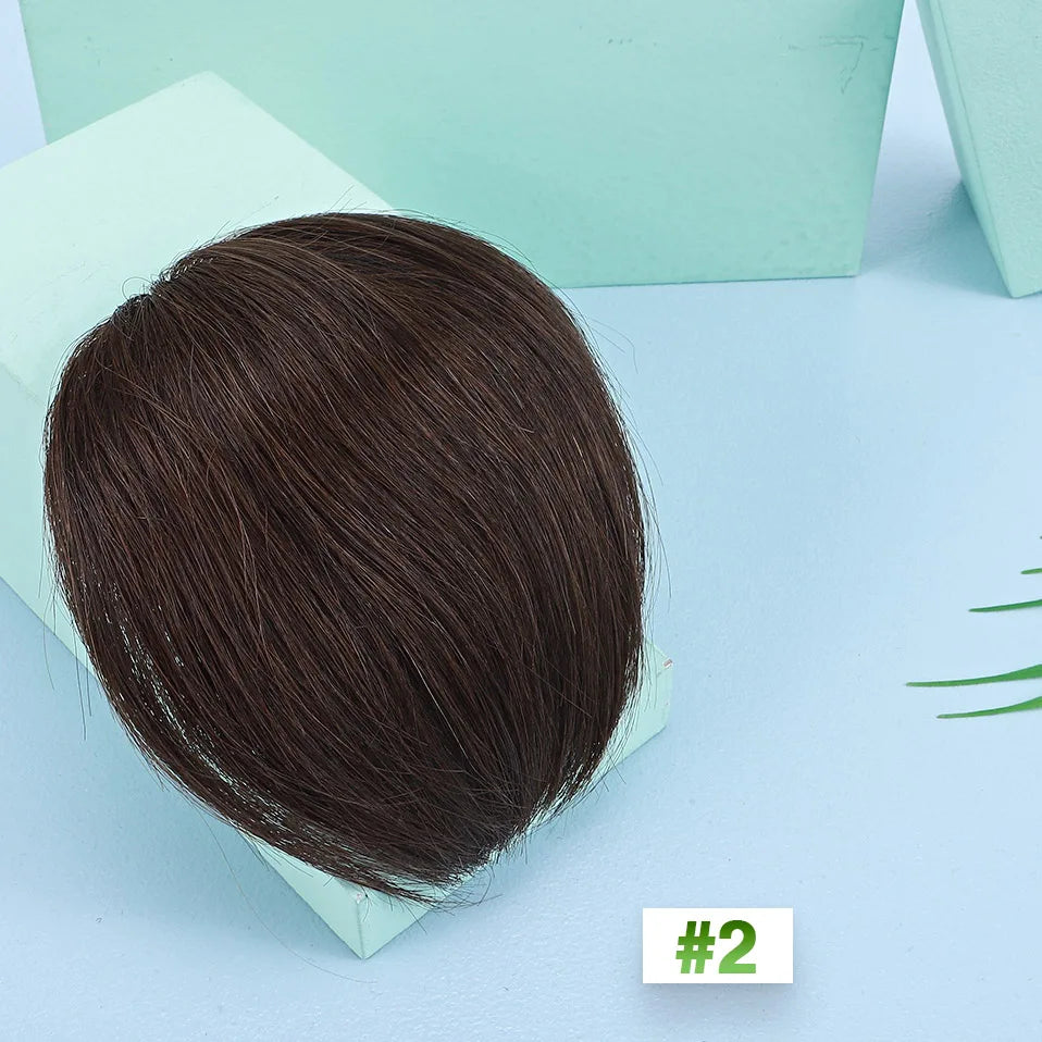 S-noilite 8g Natural Hair Bangs Fringe Human Hair Bangs Wig Human Hair Clip in Extensions Irregular Fringe Hairpiece For Women