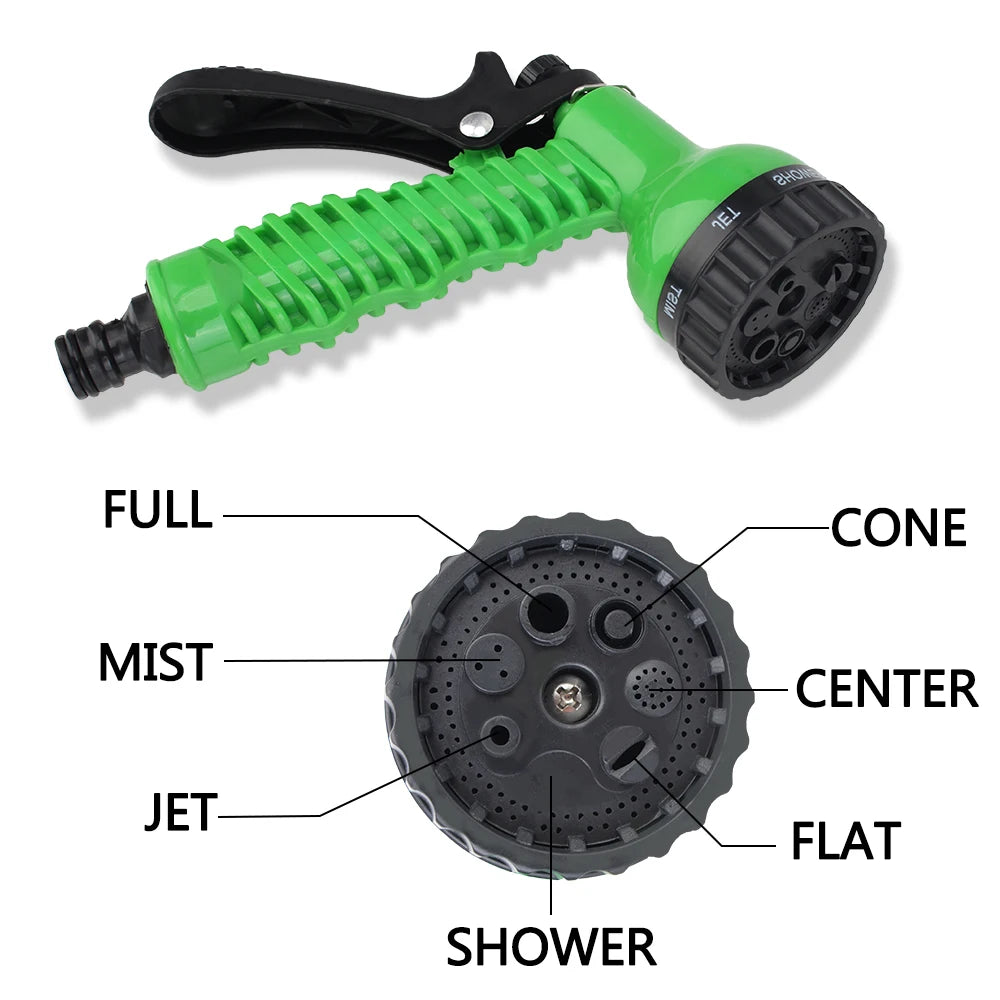 Rotary Water Spray Gun Garden Watering Sprinkle Irrigation Tool Car Washer Adjustable High-Pressure Variable Flow Control