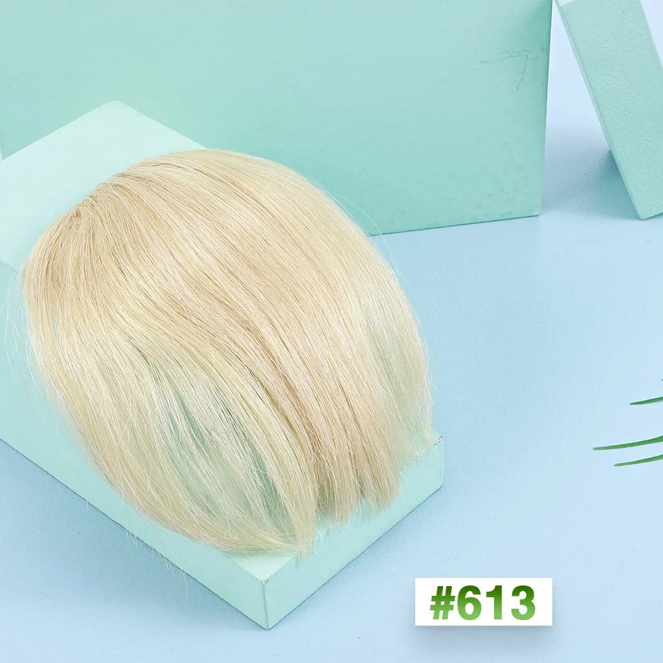 S-noilite 8g Natural Hair Bangs Fringe Human Hair Bangs Wig Human Hair Clip in Extensions Irregular Fringe Hairpiece For Women