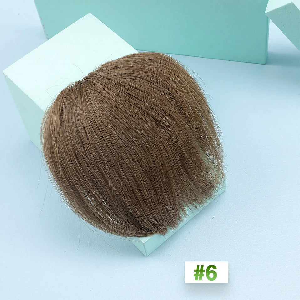 S-noilite 8g Natural Hair Bangs Fringe Human Hair Bangs Wig Human Hair Clip in Extensions Irregular Fringe Hairpiece For Women