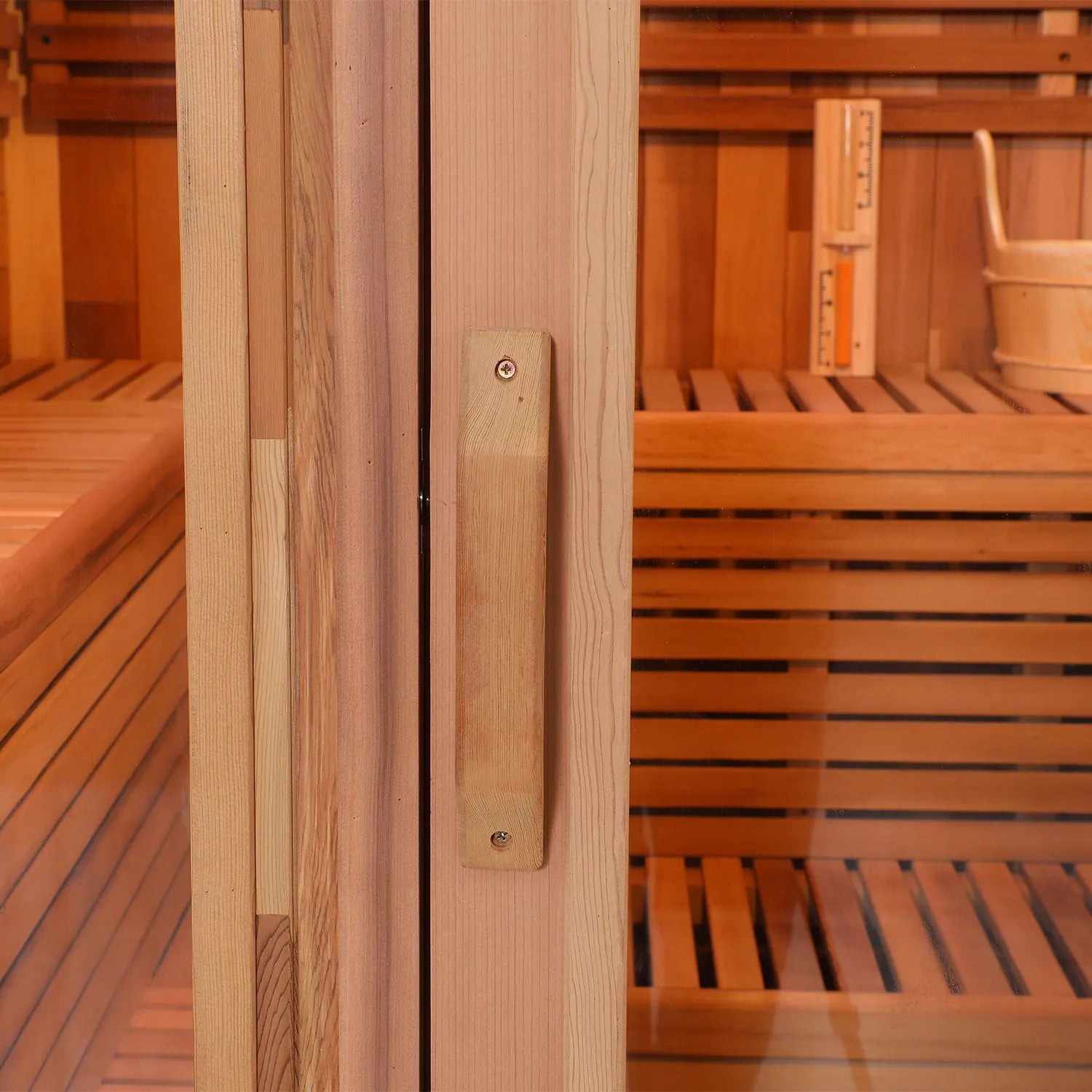 The Best Selling Outdoor Cube Sauna Red Cedar Solid Wood Steam Room for Comfortable and Secure Sauna Experience