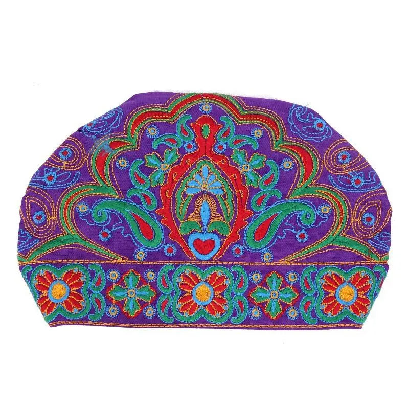Women Mexican Style Ethnic Vintage Embroidery Flowers Hat Red Print hats for women Beanies Hats