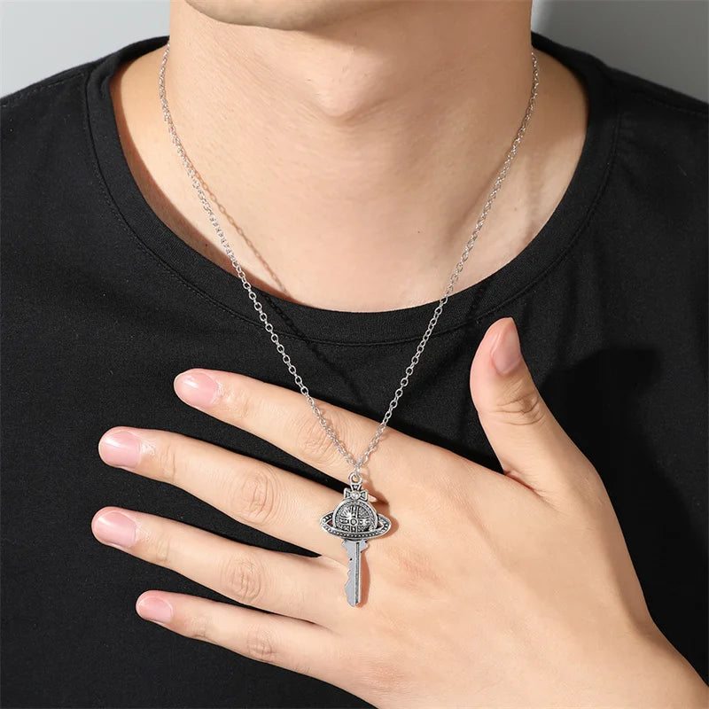 Personality Creative New Key Pendant Necklace Retro Punk Pendant Necklace Women's Trend Holiday Jewelry Gifts