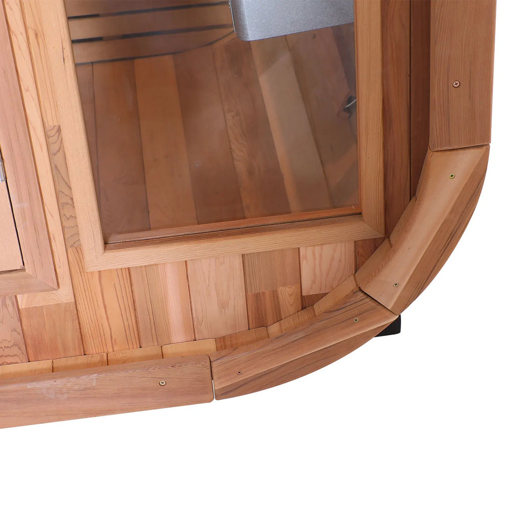 The Best Selling Outdoor Cube Sauna Red Cedar Solid Wood Steam Room for Comfortable and Secure Sauna Experience