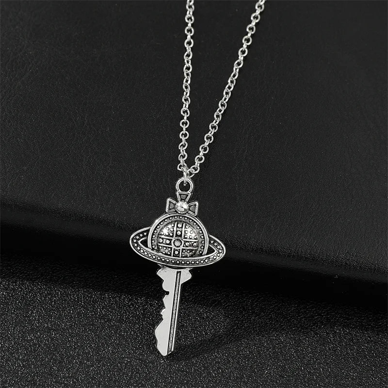 Personality Creative New Key Pendant Necklace Retro Punk Pendant Necklace Women's Trend Holiday Jewelry Gifts