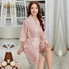 Uas Local Stock Luxury 100 Polyester Girls Red Beautiful Elegant Nightgowns Night Dress