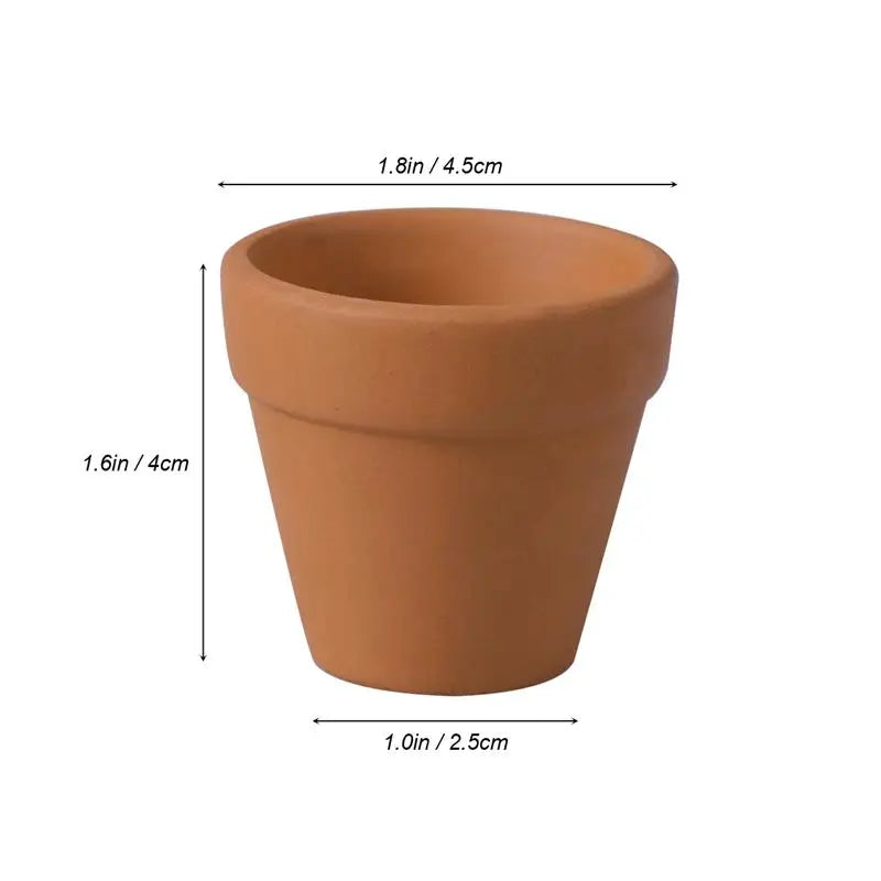 10Pcs 4.5x4cm Small Mini Terracotta Pot Clay Favours Ceramic Pottery Flower Pots Great For Decors Crafts