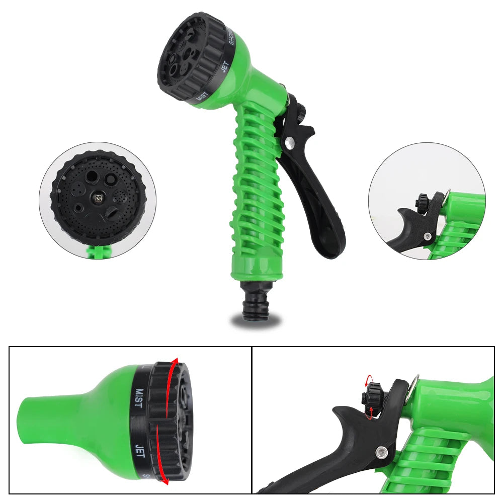 Rotary Water Spray Gun Garden Watering Sprinkle Irrigation Tool Car Washer Adjustable High-Pressure Variable Flow Control