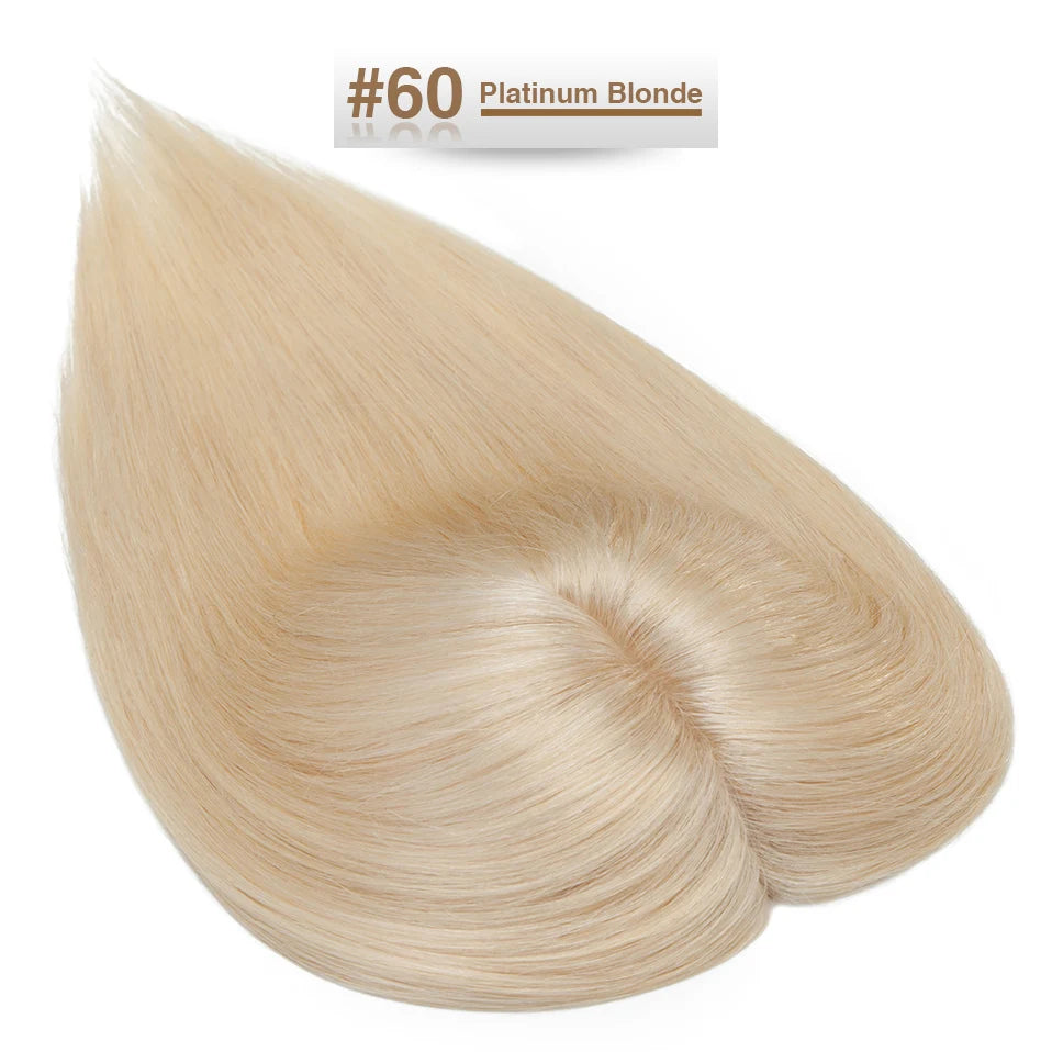 S-noilite 15x16cm Silk Top Hair Toppers Human Hair Silk Base Scalp Topper Wigs 5 Clips In Hair Extension Natutal Hair Piece