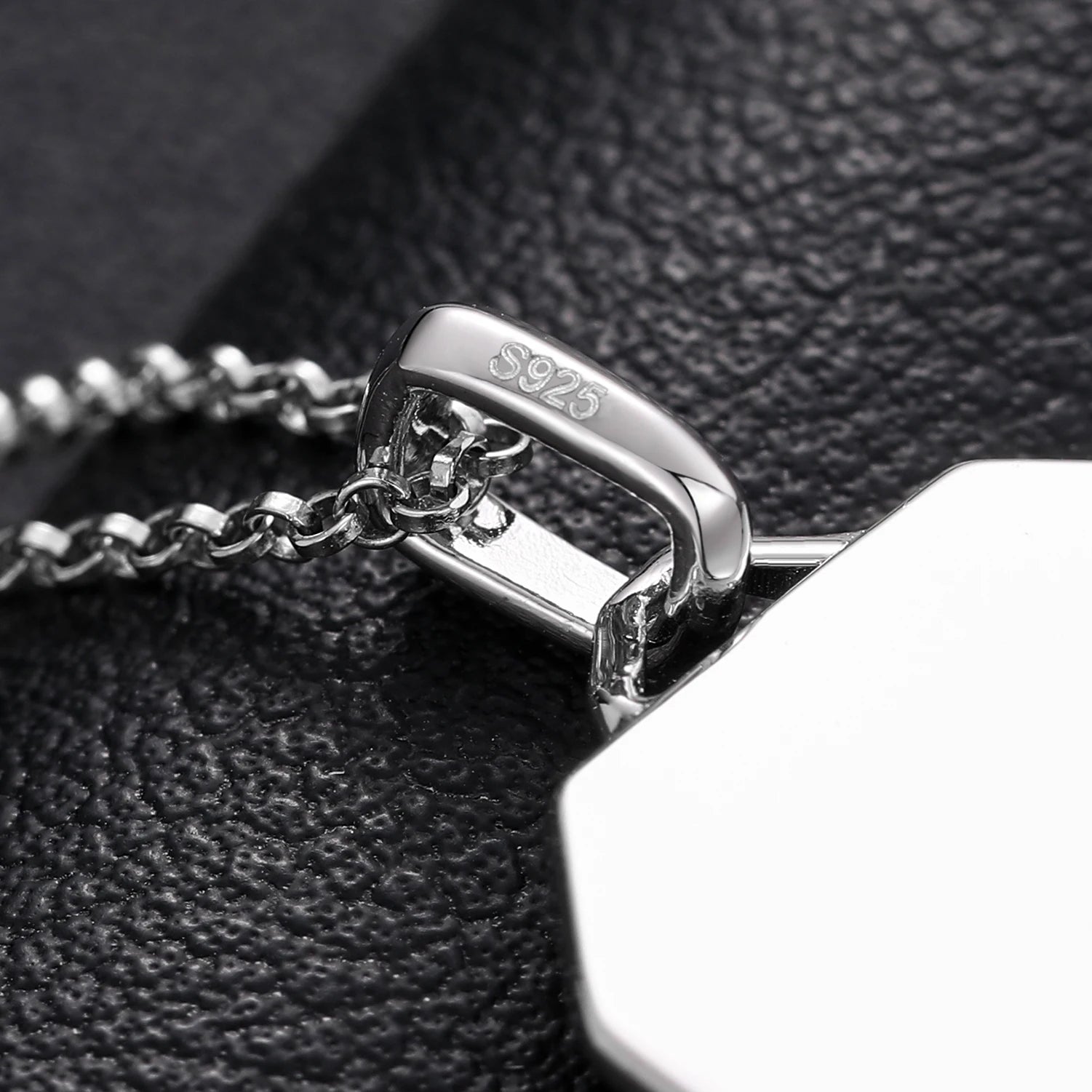 Streamline Tag With Pave Moissanite Diamonds Tag Pendant Real 925 Sterling Silver For Women Men Fine Jewelry Accessories Gift