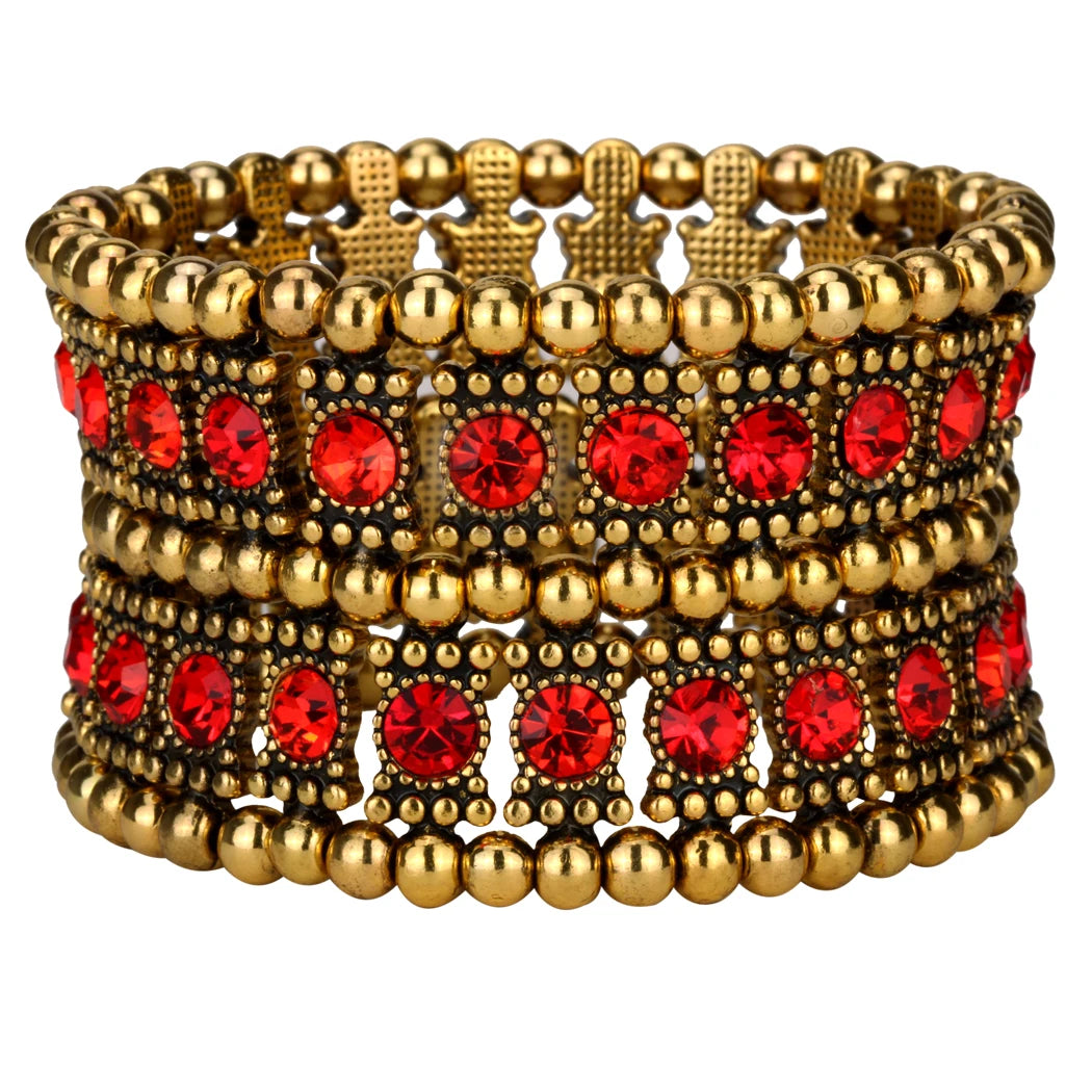 Multilayer stretch cuff bracelet women crystal wedding bridal jewelry gold silver color with crystal B22 wholesale dropshipping