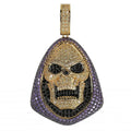 New Fashion Iced Out Skeletor Pendant Necklace With Tennis Chain Copper Hip Hop Gold Silver Color Mens/Women Charm Chain Jewelry