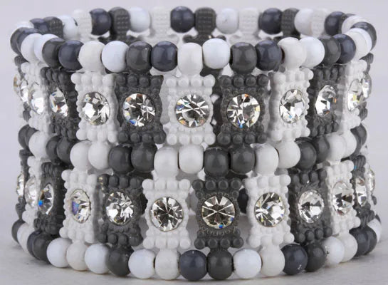 Multilayer stretch cuff bracelet women crystal wedding bridal jewelry gold silver color with crystal B22 wholesale dropshipping