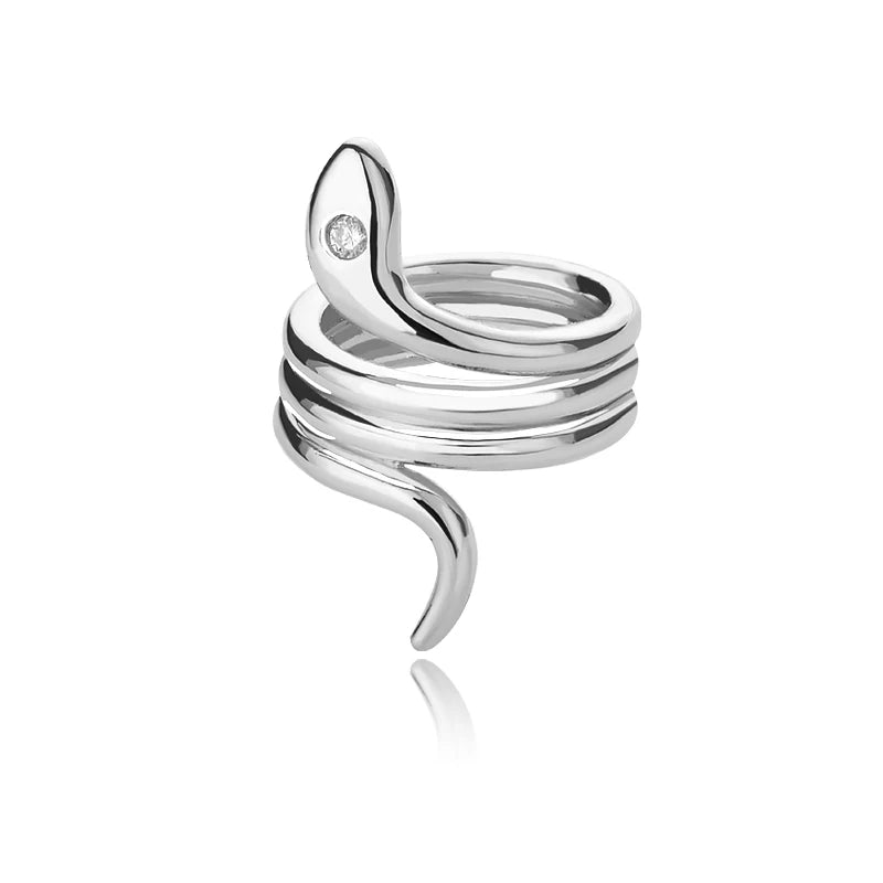 Cross Egyptian Ankh Life Symbol Ring For Women Men Stainless Steel Gold Color Animal Snake Couple Rings Finger Punk Goth Jewelry