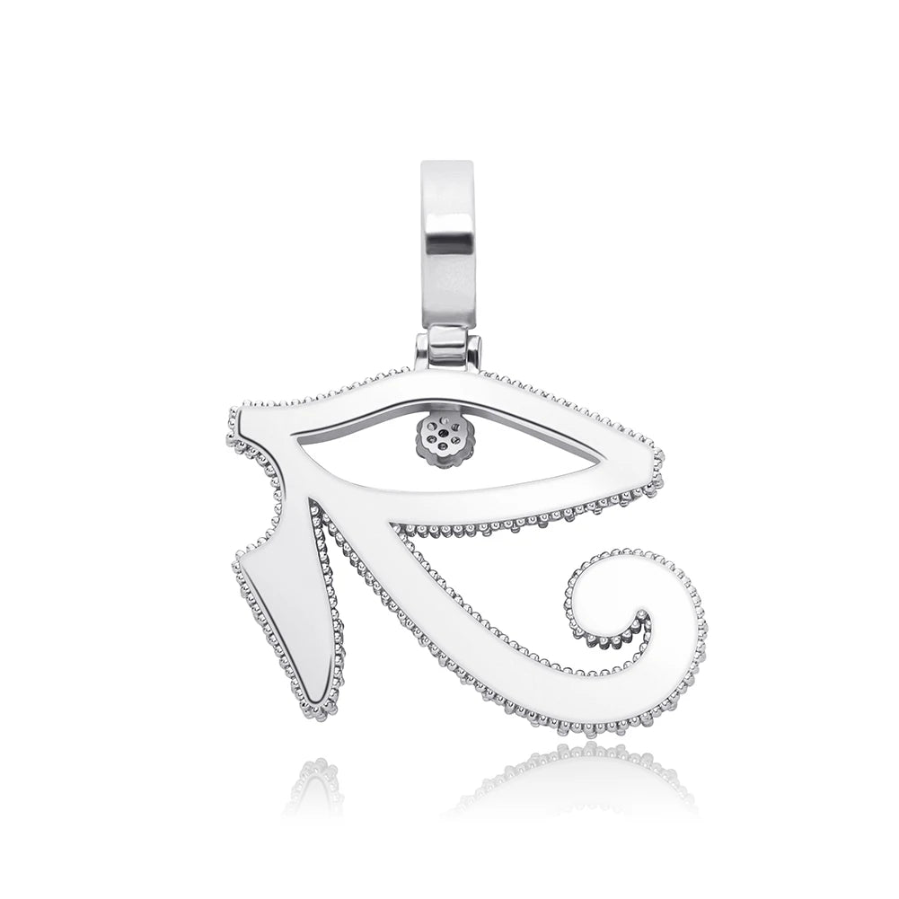 TOPGRILLZ Eye of Horus Pendant Necklace With Tennis Chain Gold Color Iced Out Cubic Zirconia Hip Hop Rock Fashion Jewelry Gift