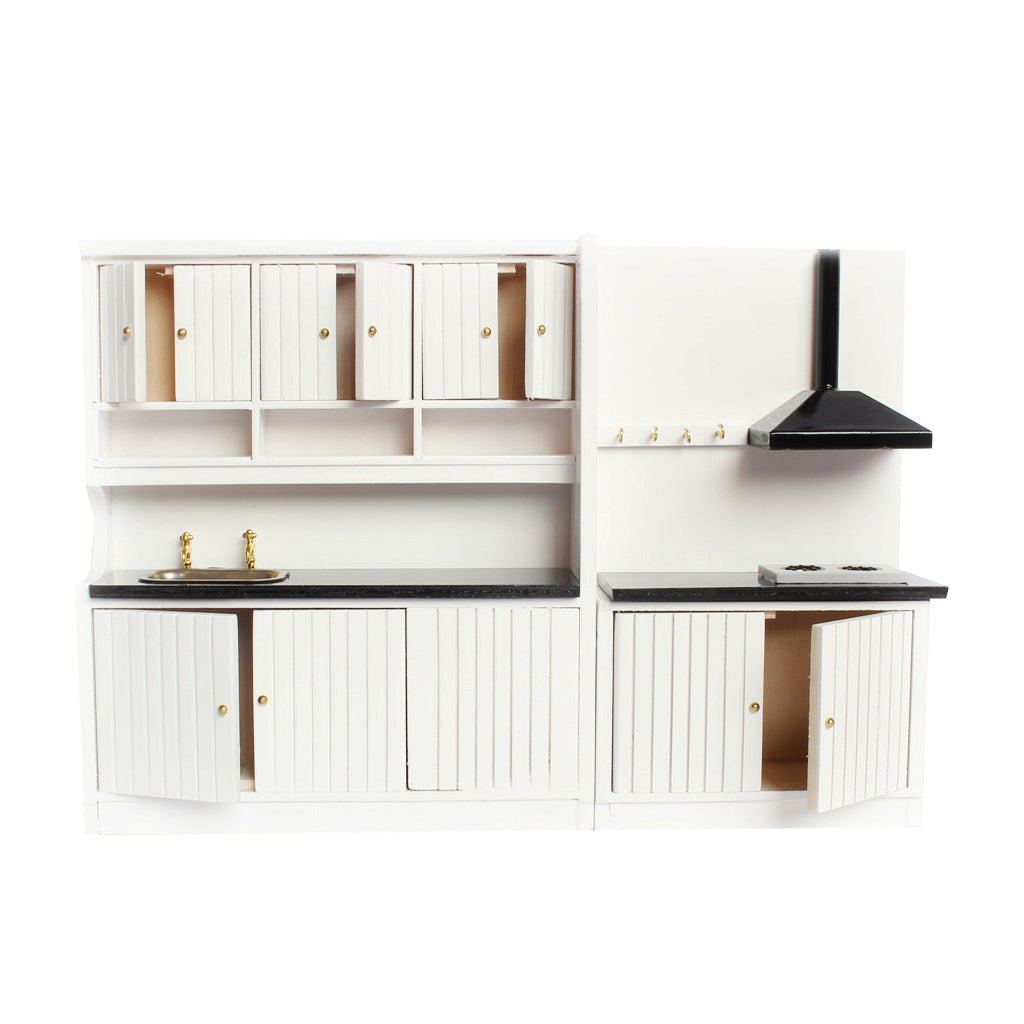 Miniature 1/12 Dollhouse Kitchen Set Dining Room Furniture Kit