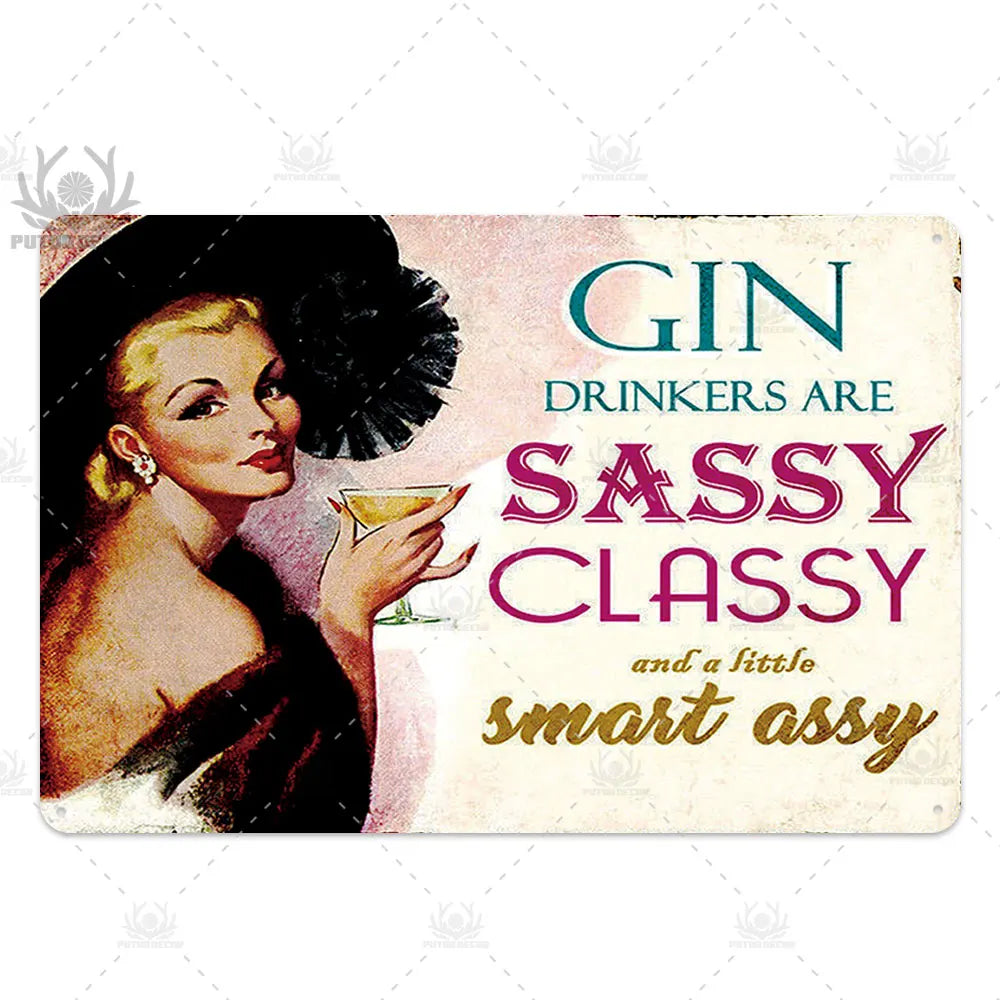 Funny Beer Metal Sign Plaque Vintage Pub Tin Wall Decor Several Styles, for Bar Man Cave Hand Painted Technique US Warehouse