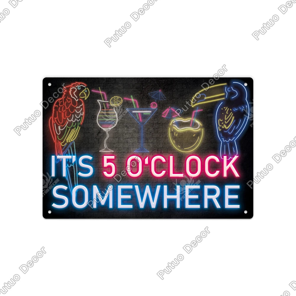 Funny Beer Metal Sign Plaque Vintage Pub Tin Wall Decor Several Styles, for Bar Man Cave Hand Painted Technique US Warehouse