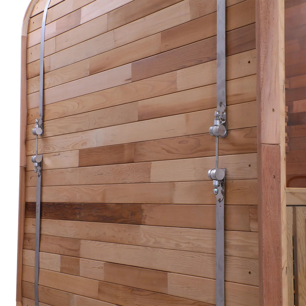The Best Selling Outdoor Cube Sauna Red Cedar Solid Wood Steam Room for Comfortable and Secure Sauna Experience