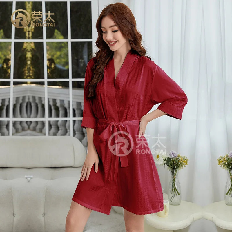 Uas Local Stock Luxury 100 Polyester Girls Red Beautiful Elegant Nightgowns Night Dress