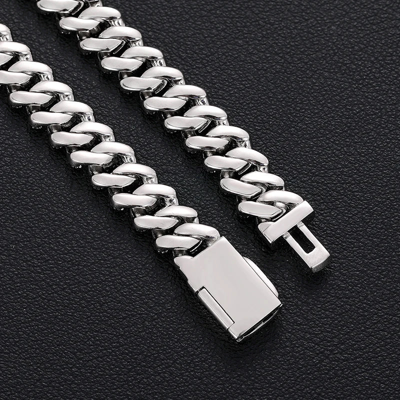 9mm 2 Row Crystal Micro Pave Iced Out CZ Miami Curb Cuban Link Necklaces Chains Bling Jewelry Fashion Hip Hop For Women Men Gift